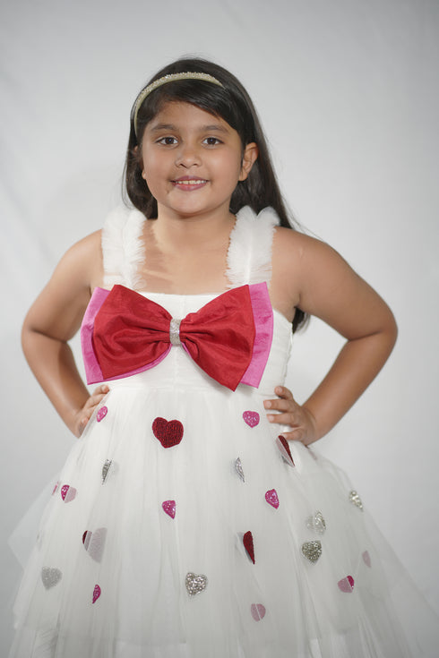 Love White Dress with Bow